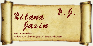 Milana Jašin vizit kartica